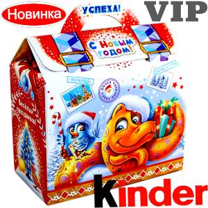 Сладкий подарок на Новый Год в жестяной упаковке весом 1200 грамм по цене 1762 руб в Карабулаке