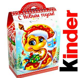 Детский подарок на Новый Год в жестяной упаковке весом 430 грамм по цене 1657 руб в Карабулаке