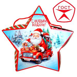 Детский подарок на Новый Год в жестяной упаковке весом 950 грамм по цене 1182 руб в Карабулаке